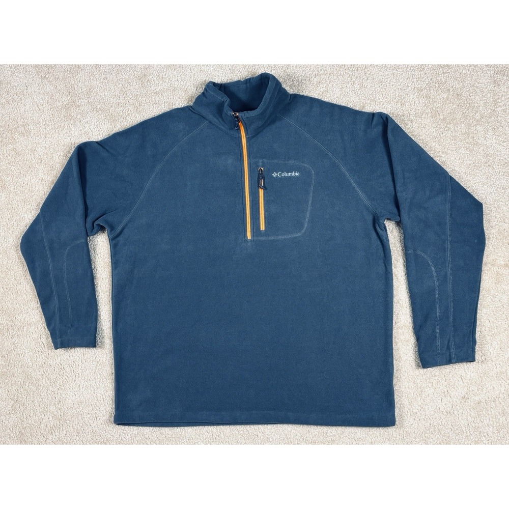 Columbia Men 2XLLong Sleeve Black Fast Trek III Half Zip Fleece Pullover Soft